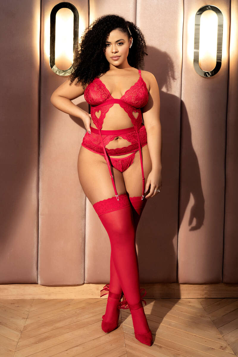 Plus Size Captivating Embrace Lingerie Set