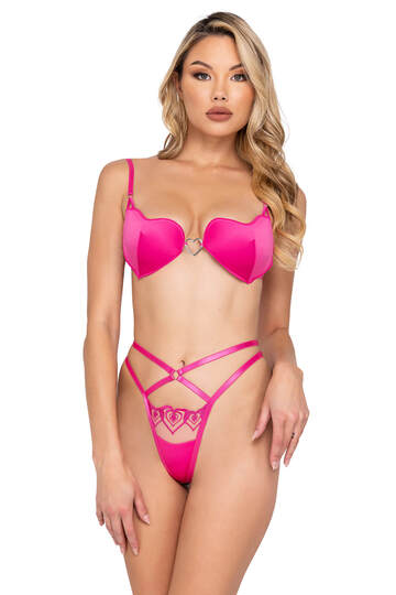 Bubblegum Heart Lingerie Set