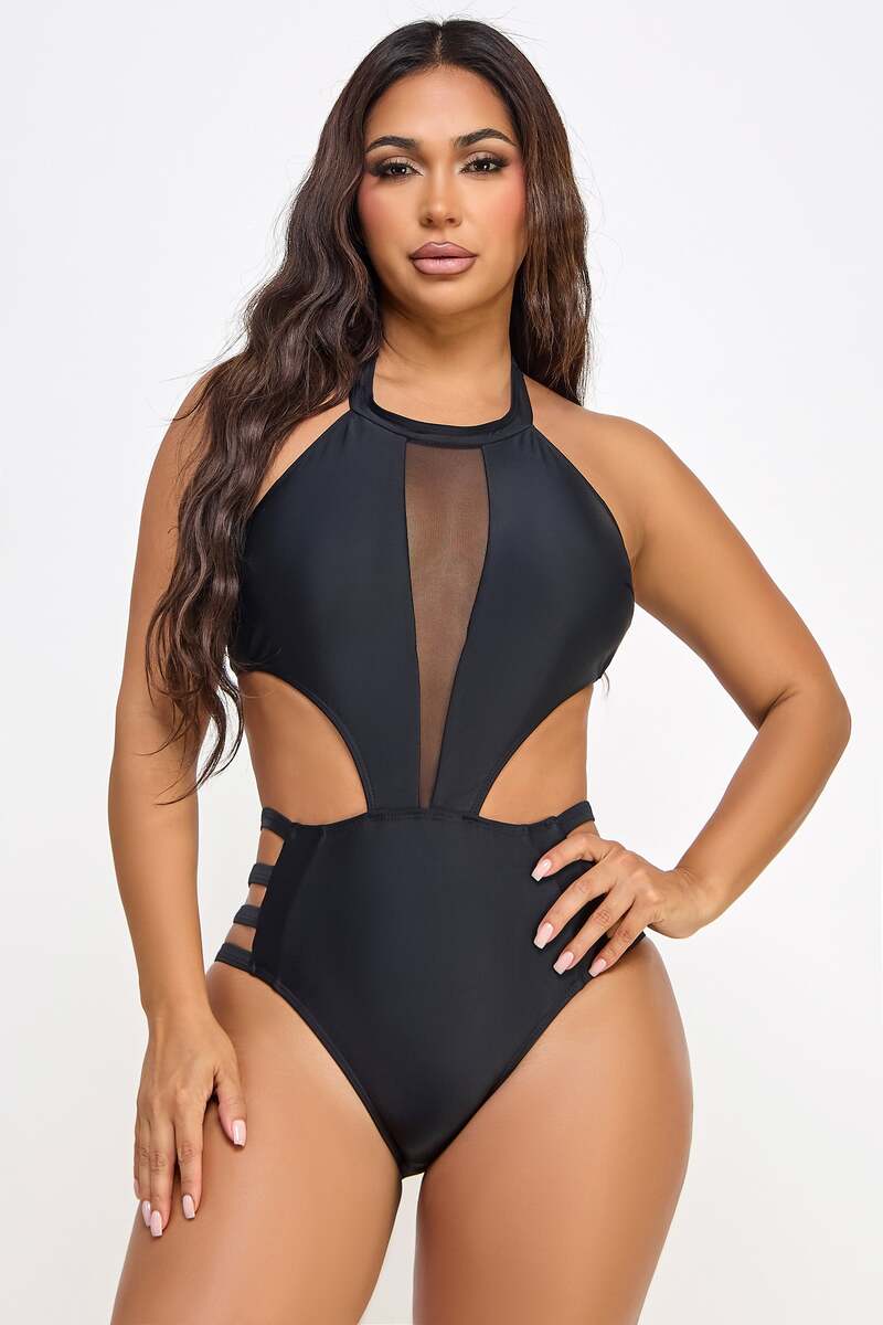 Calista Swimsuit Black Front