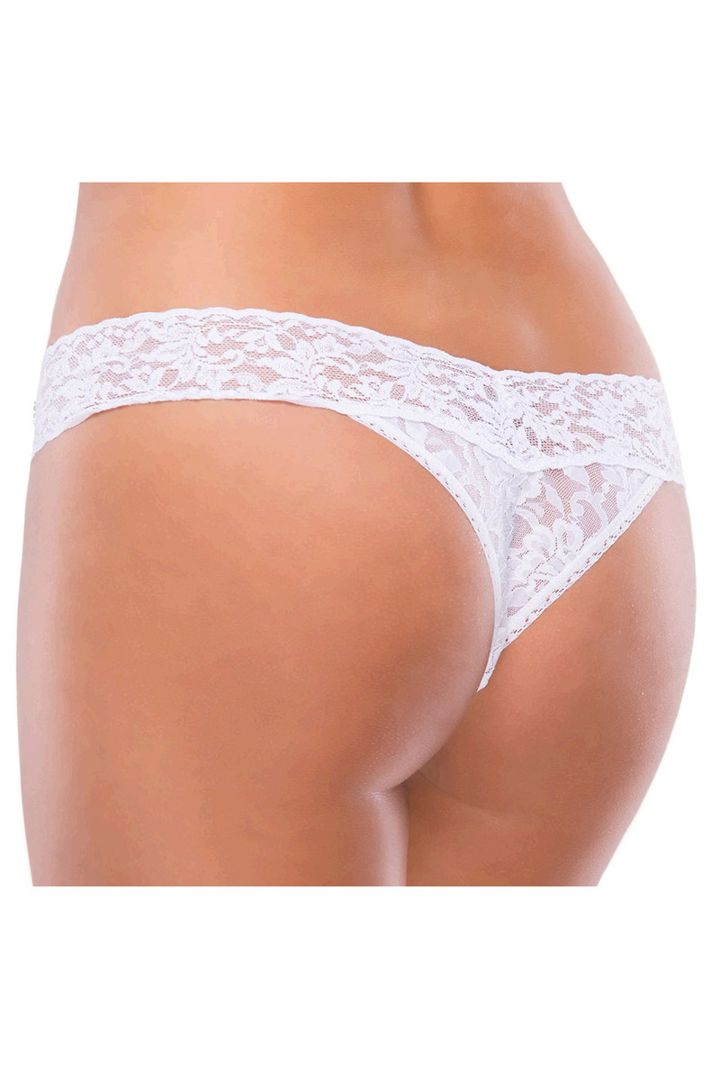 "I Do" Rhinestone Thong