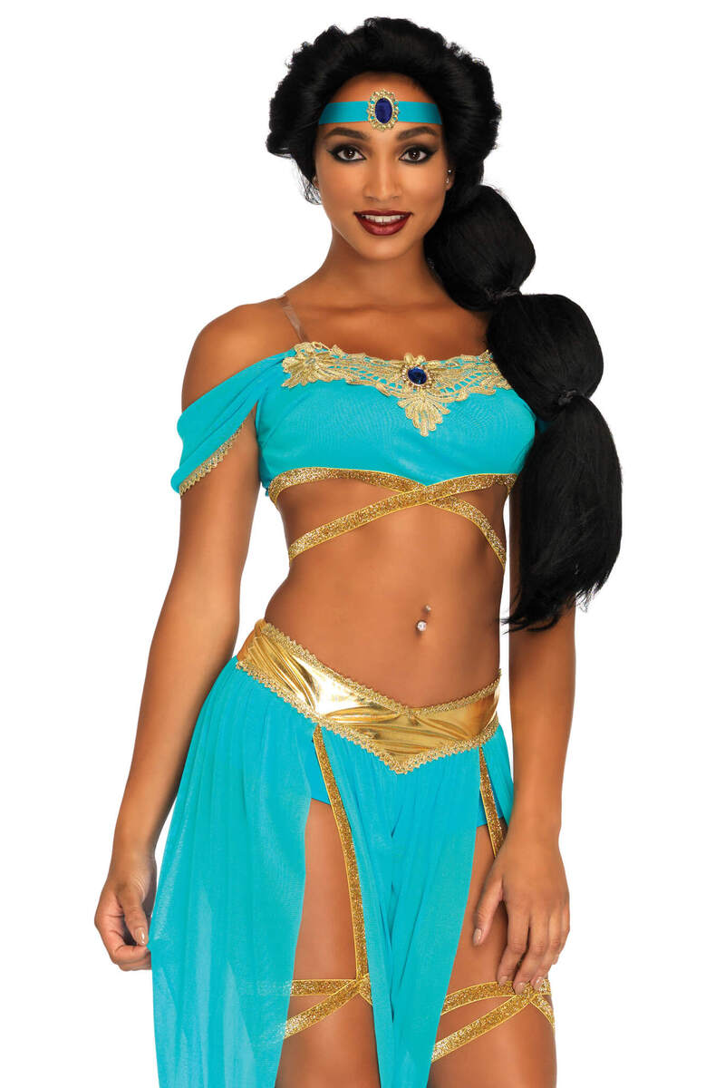 Oasis Princess Costume Blue Front Closeup