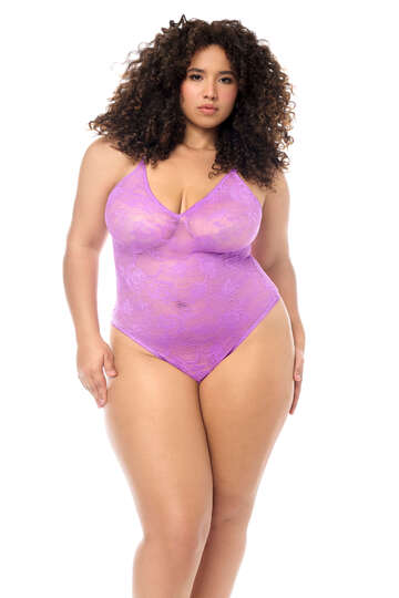 Plus Size Whispering Lace Bodysuit