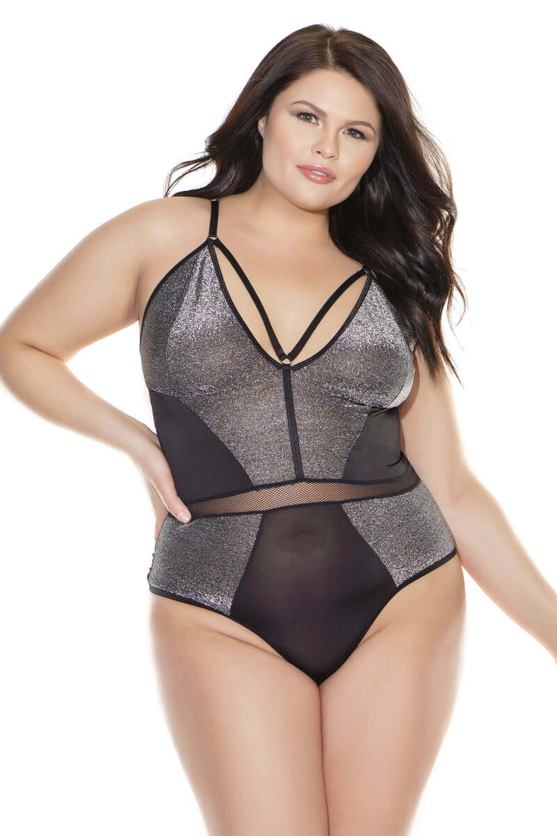 Silver Seduction Plus Size Teddy