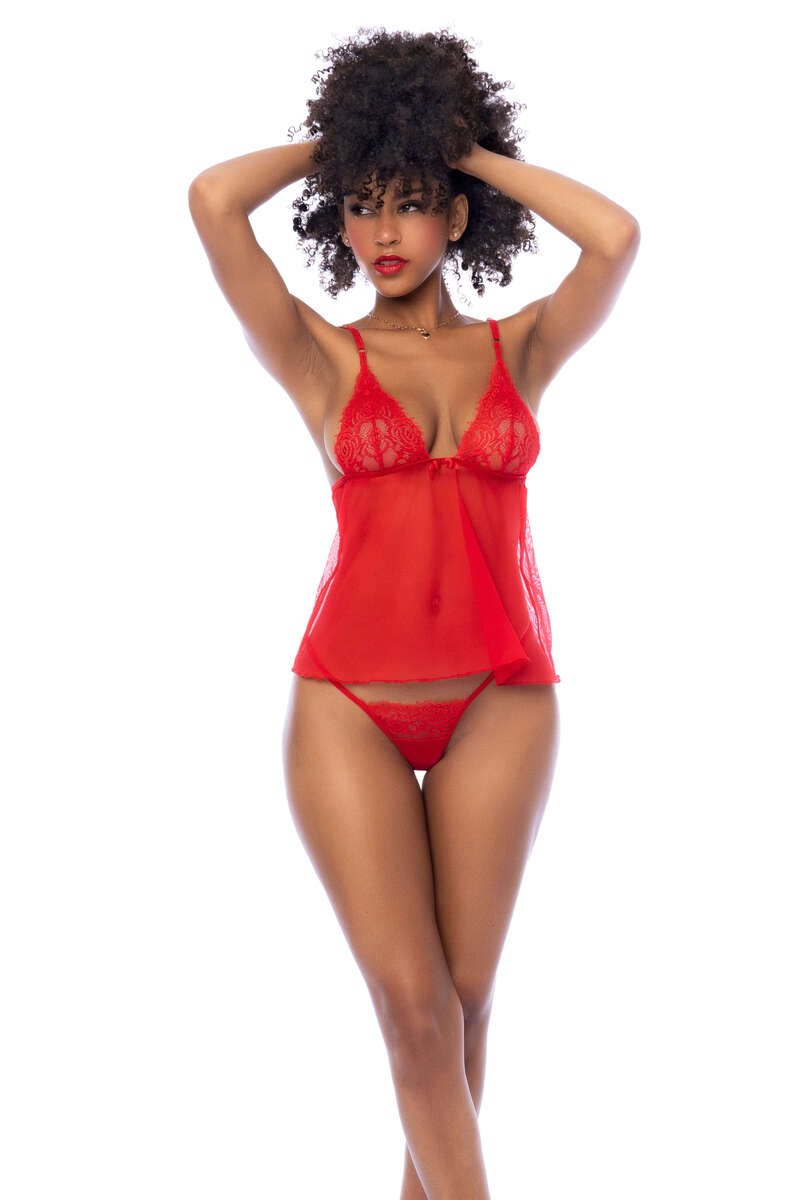 Simply Romantic Babydoll Red - Front