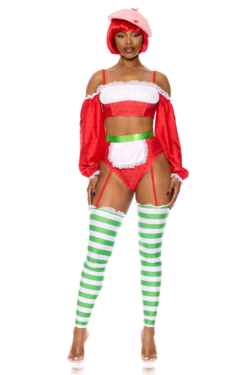 Strawberry Shortie Cartoon Character Costume
