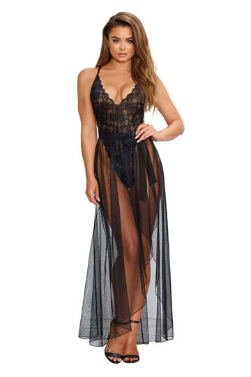 Mosaic Stretch Lace Teddy