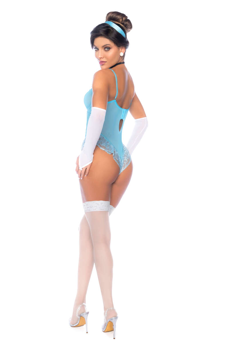 Midnight Curfew Fantasy Princess Lingerie Set Baby Blue Back