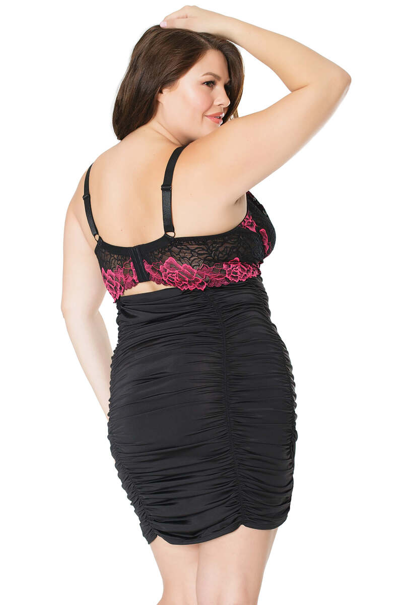 Plus Size Lavish Floral Lace Chemise