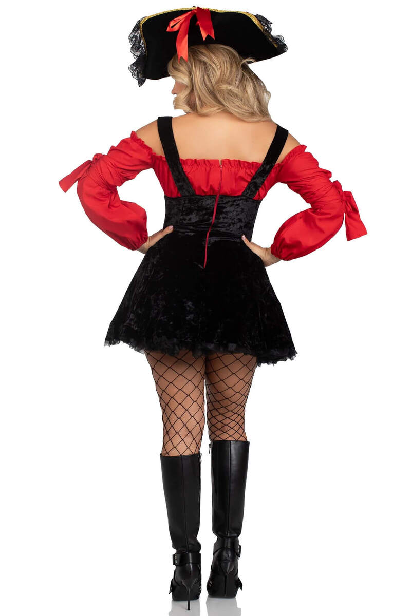 Vixen Vigilante Pirate Wench Costume Red Black Back