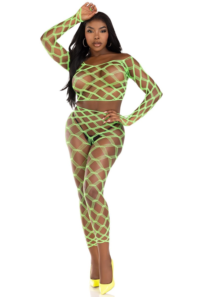 Never Say Never Crop Top and Tights Set