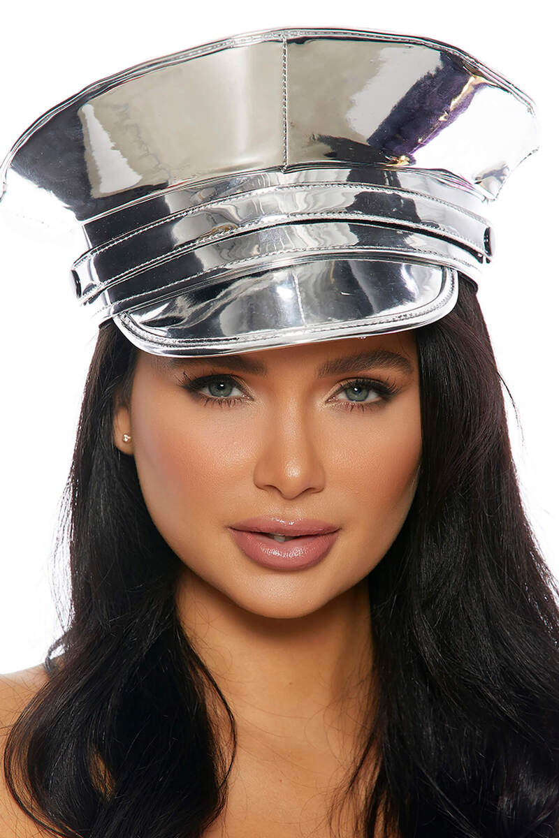 Metallic Cop Hat