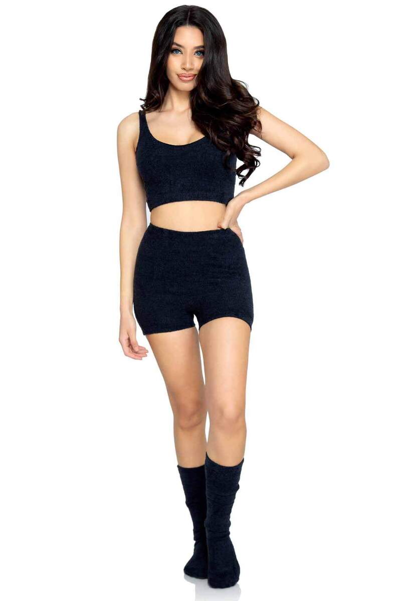 Ultra-Soft Cozy Knit Lingerie Sleepwear Set