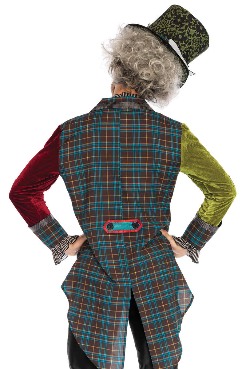 Deluxe Mad Hatter Men's Costume Back Closeup