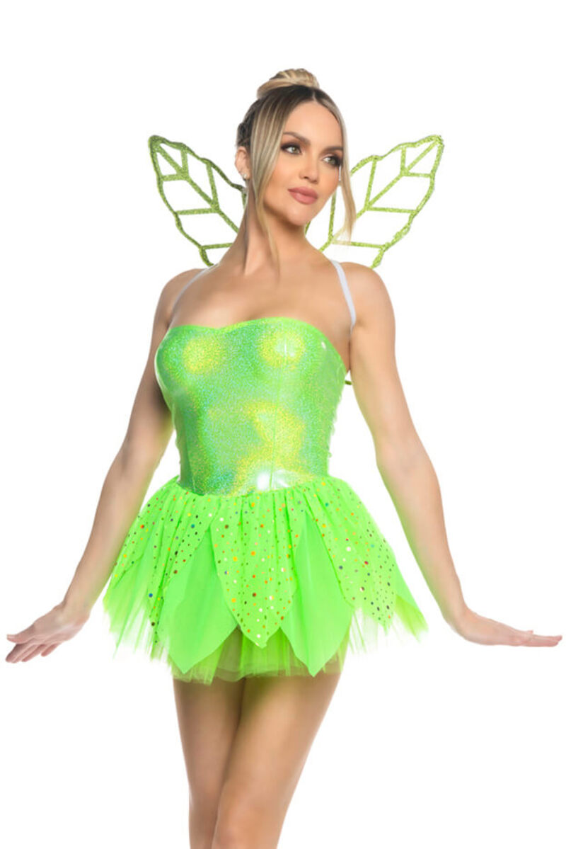 Happy Thoughts Pixie Costume Green Front Closeup