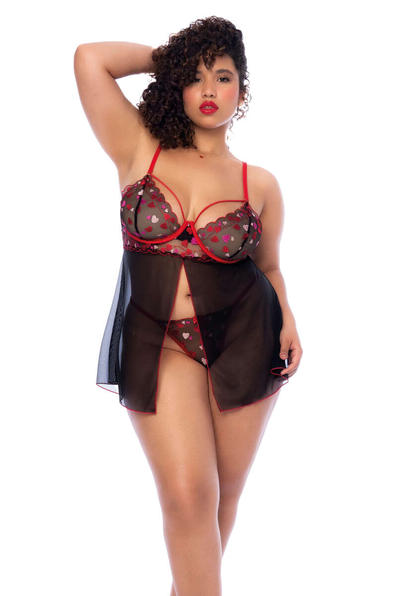 Plus Size Have Your Heart Babydoll