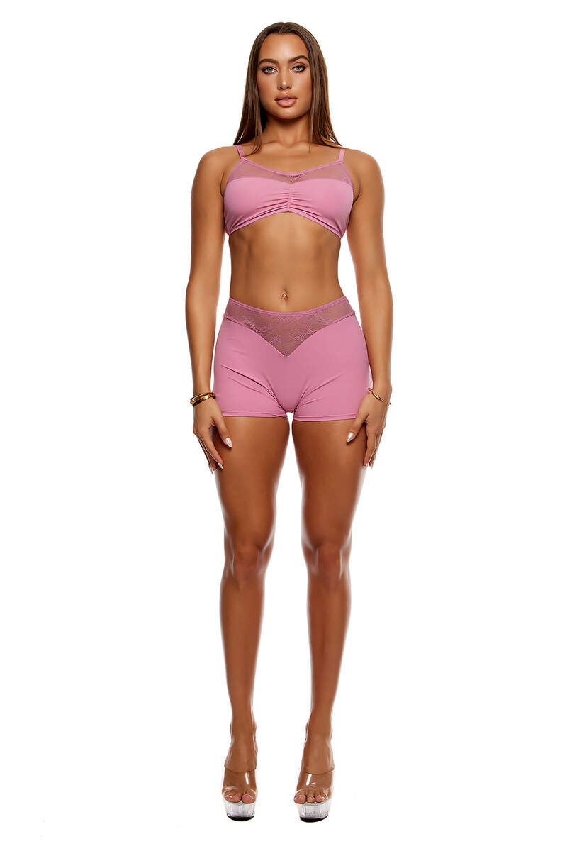 Take It Easy Lounge Lace Bralette and Briefs Lingerie Set