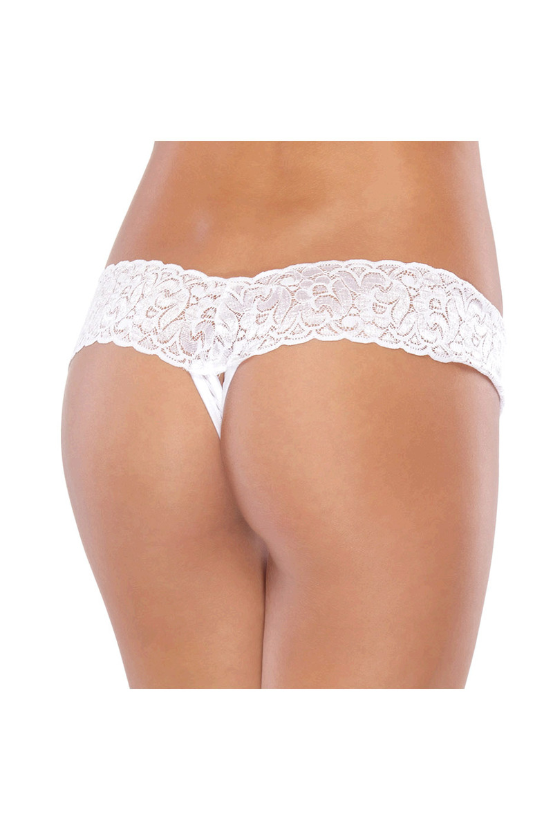 Mesh Crotchless Thong