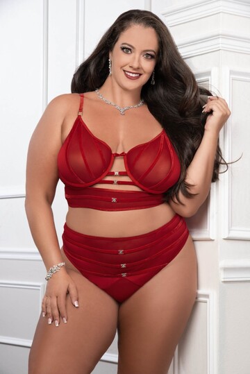 Plus Size Classic Straps Bra & Panty Set