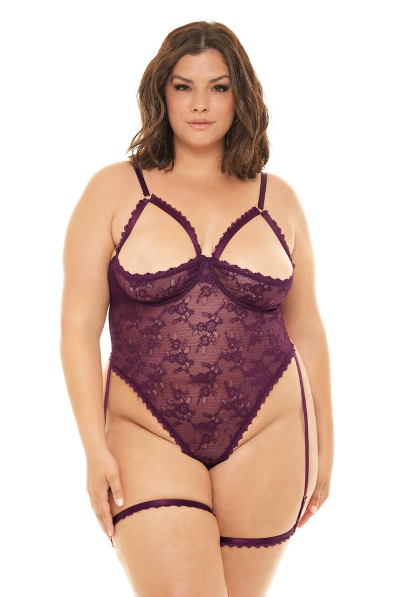 Plus Size Elayne Open Cup Teddy