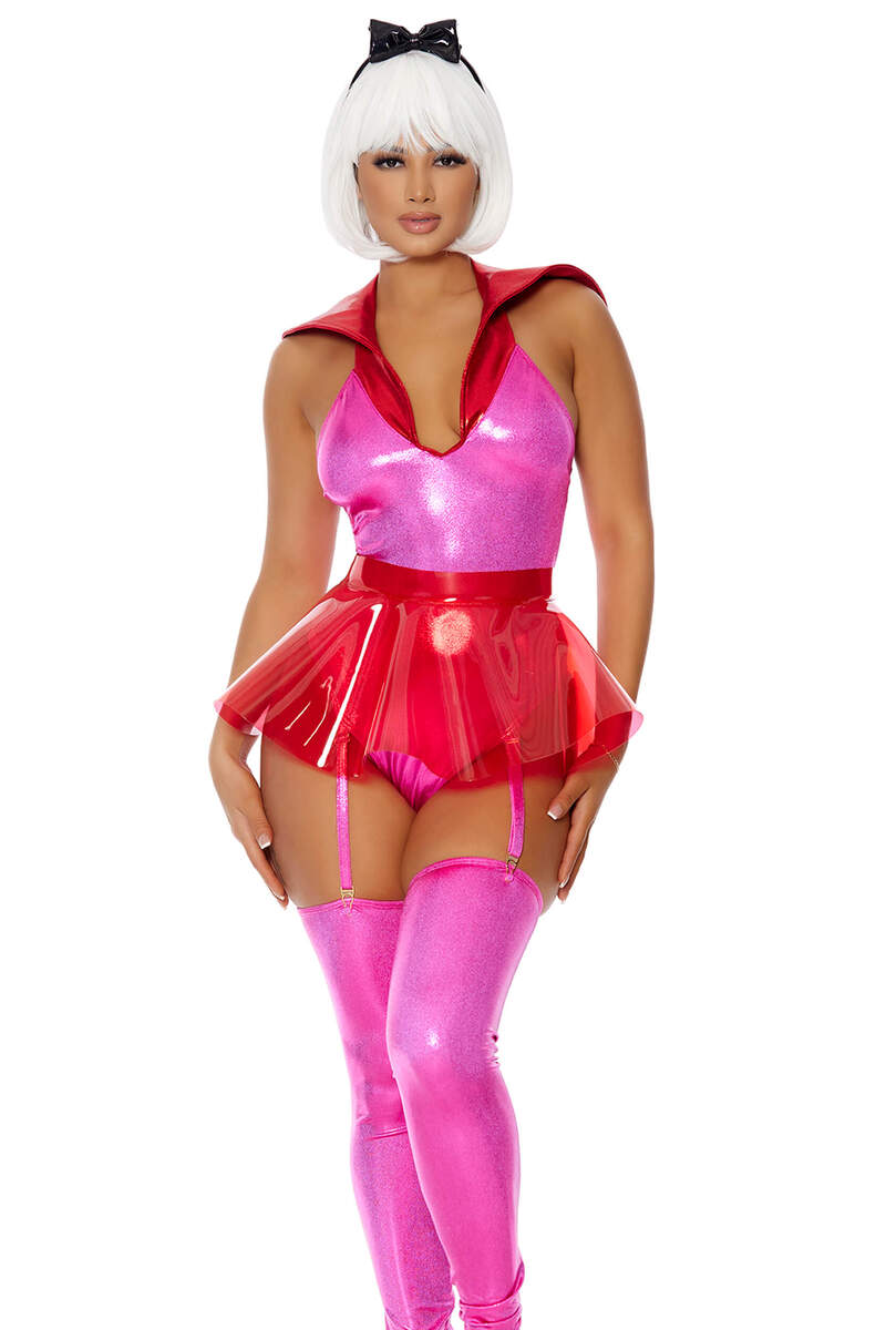 Let's Jet Cartoon Character Costume Pink Front
