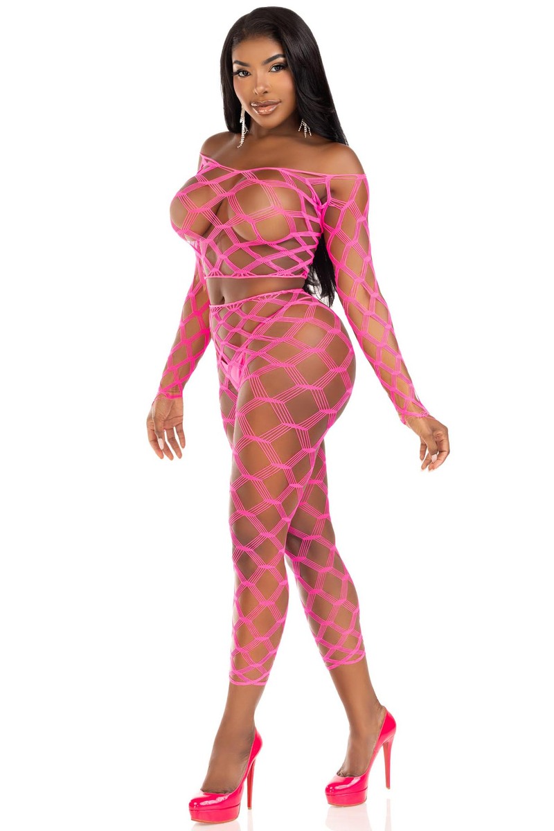 Never Say Never Crop Top and Tights Set