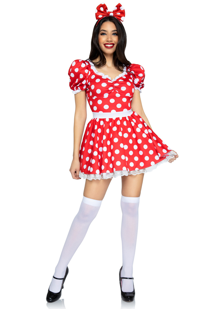Polka Dot Dress With Headband Costume