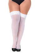 Plus Size Mesh Lace Thigh High