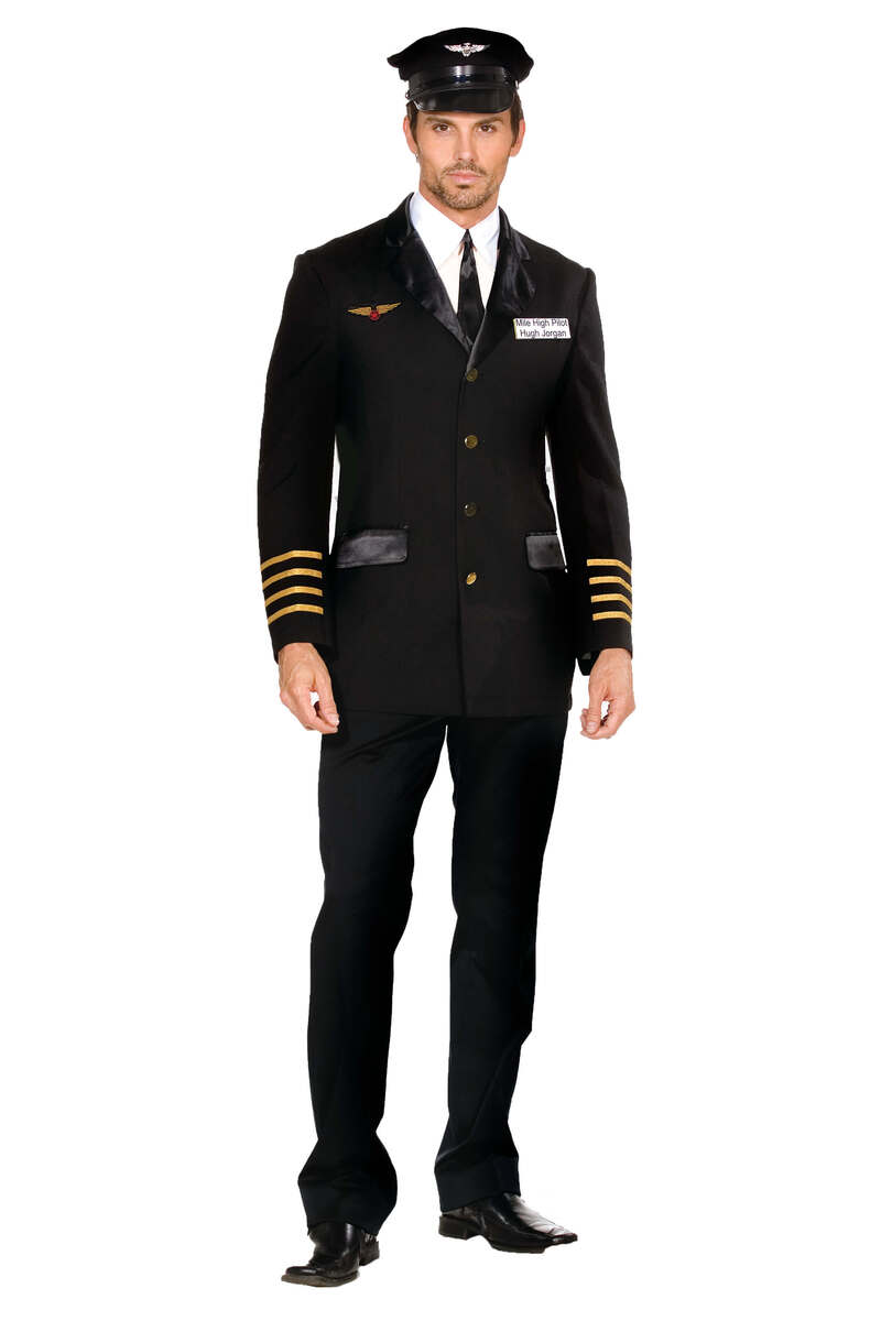 Mile High Hugh Jorgan Pilot Men's Costume