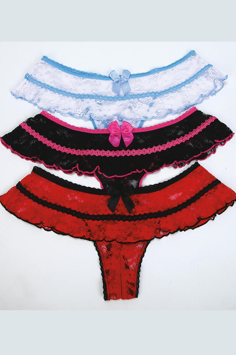 Stretch Lace Open Crotch Panty