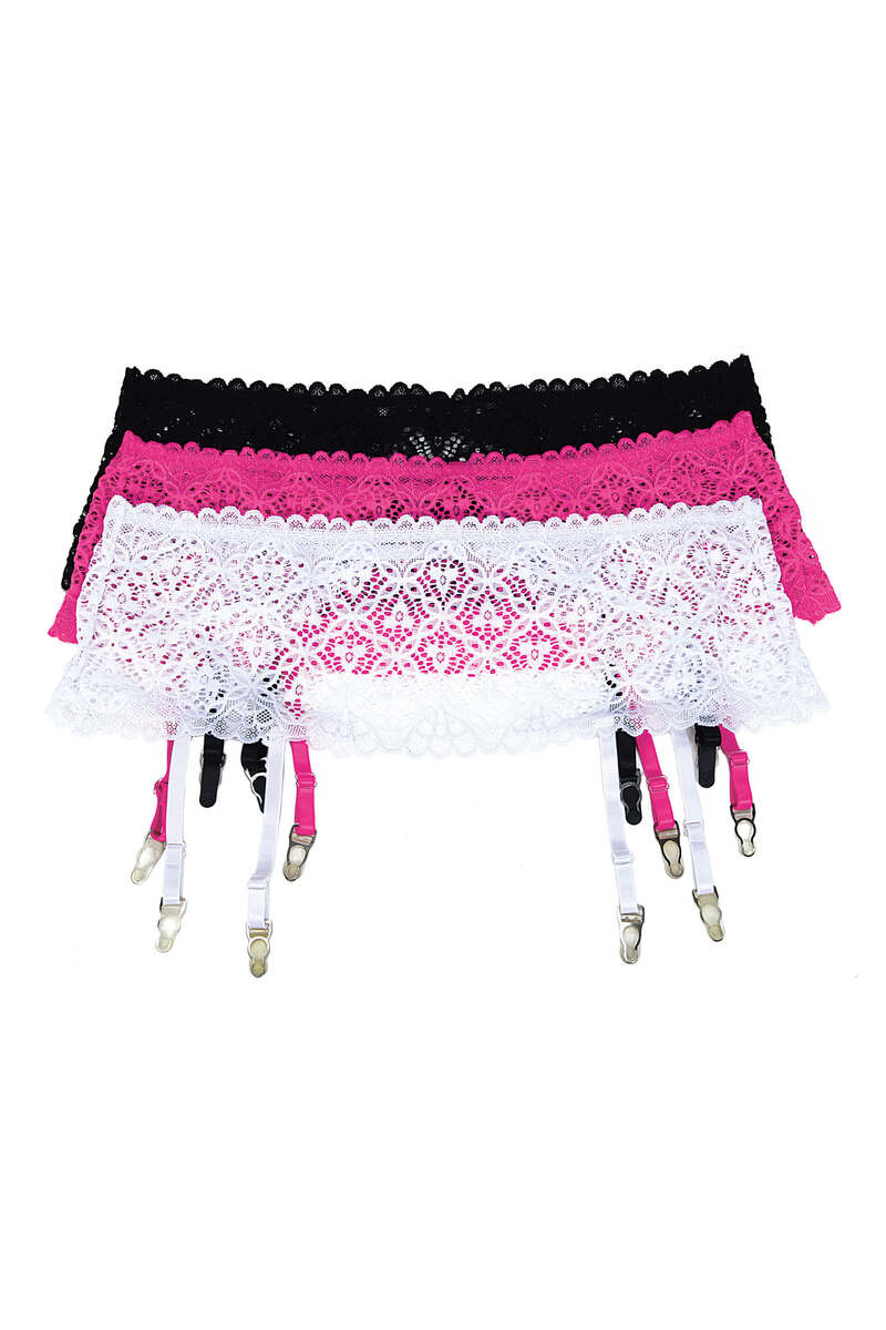 Plus Size Stretch Lace Garter Belt
