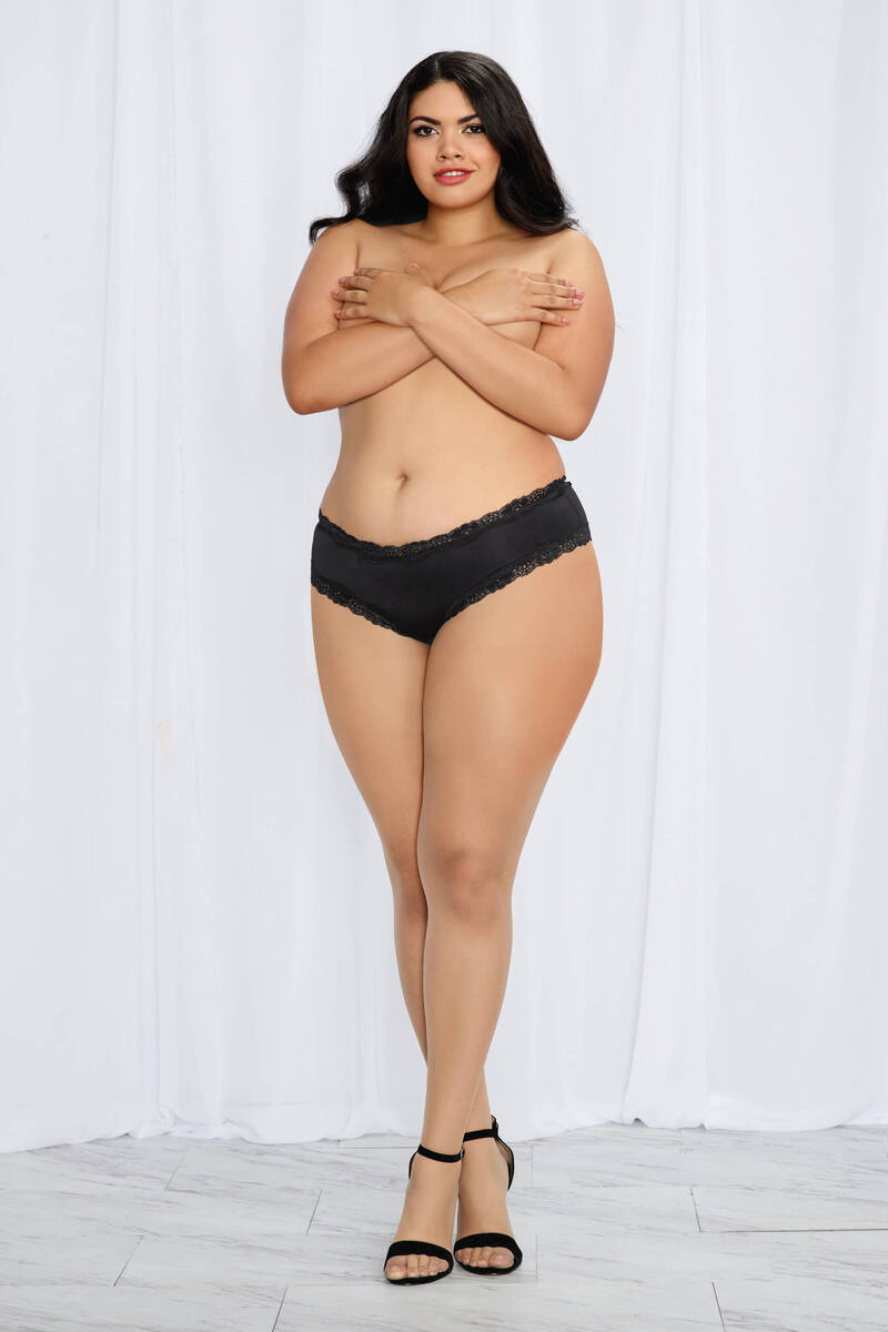 Lace-up Back Cheeky Plus Size Panty