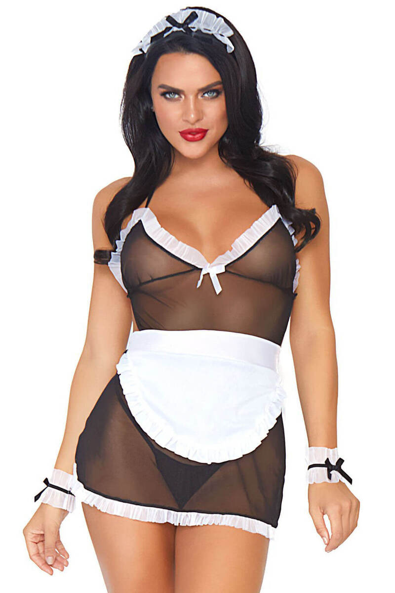 Seductive French Maid Lingerie Costume