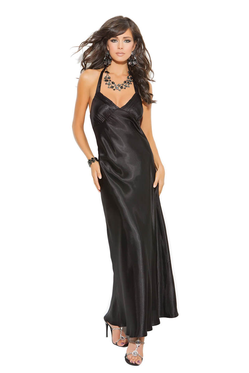 Charmeuse Satin Halter Gown
