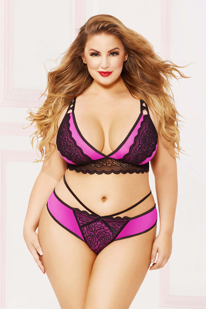 Catalinia Plus Size Bralette & Panty Set