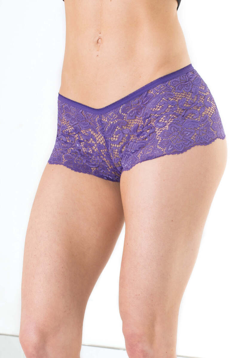 Lace Low Rise Plus Size Booty Short