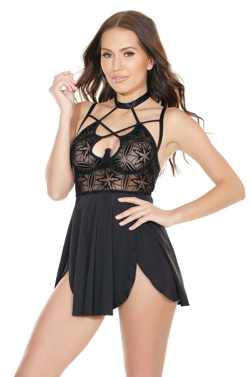 Criss Cross Halter Babydoll