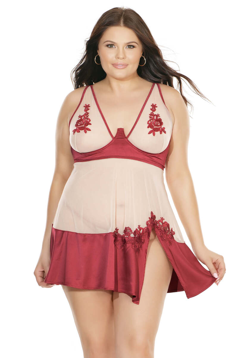 Plus Size Sheer Love Babydoll