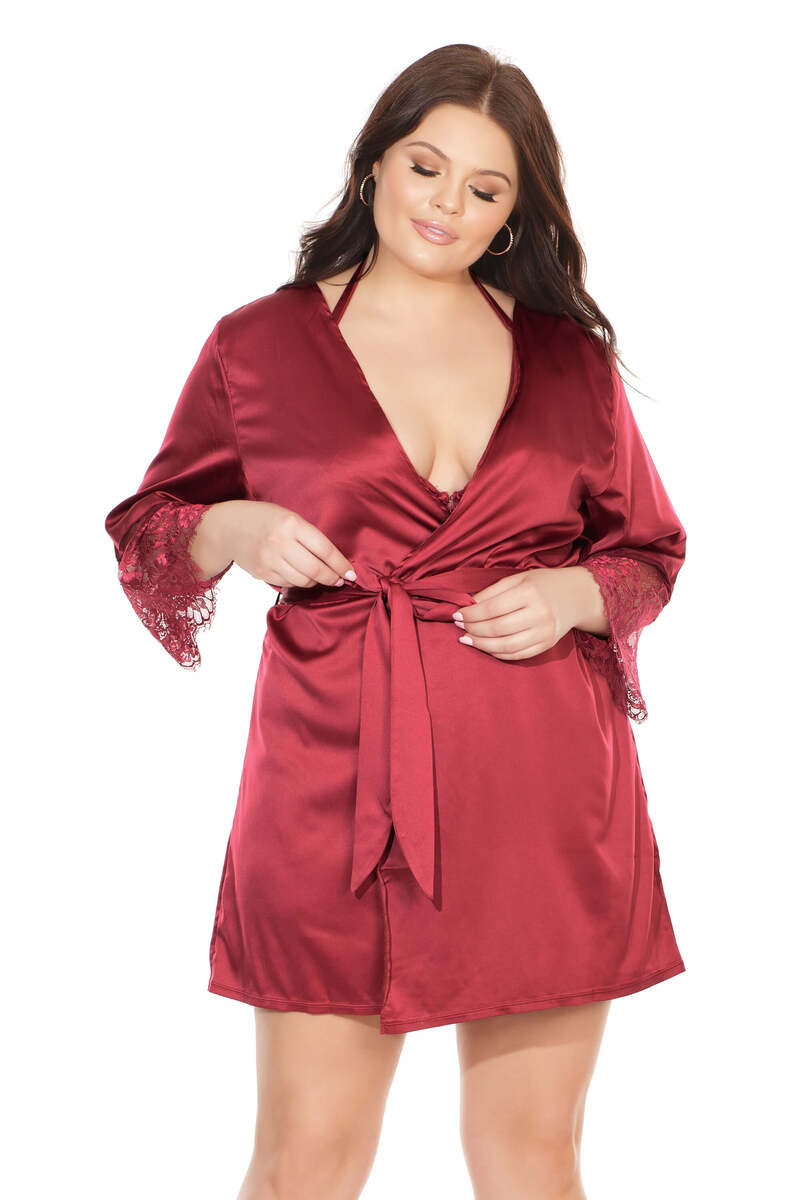 Plus Size Merlot Love Robe