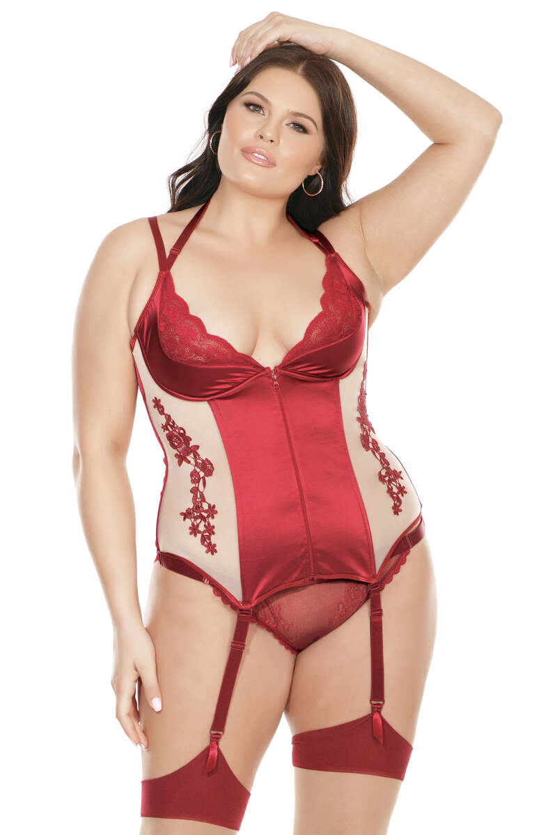 Plus Size Laced Seduction Bustier