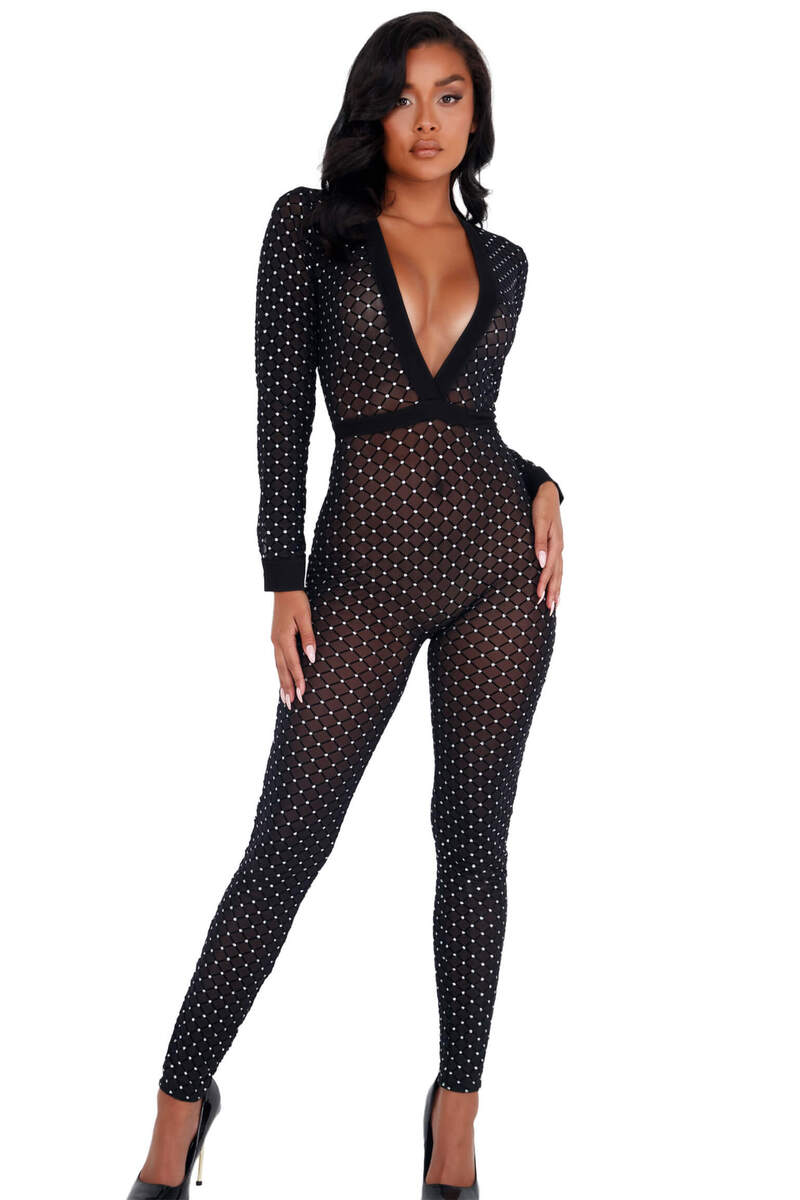 Sheer Glitter Bodysuit