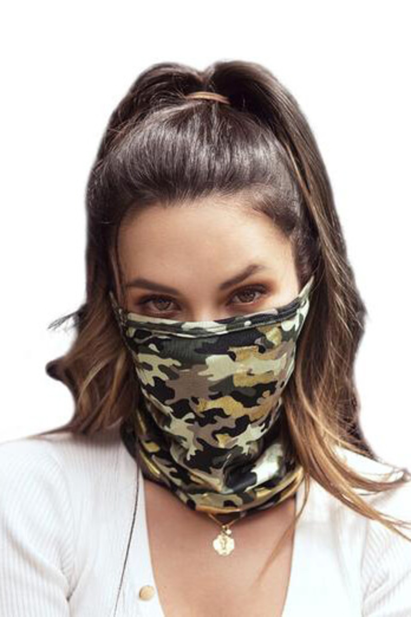 Camo Print Face Bandana