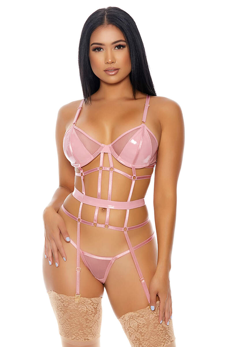 Double Strapped Bustier Set