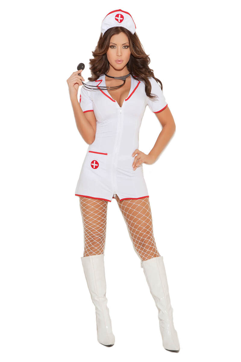 Head Nurse Costume White Front