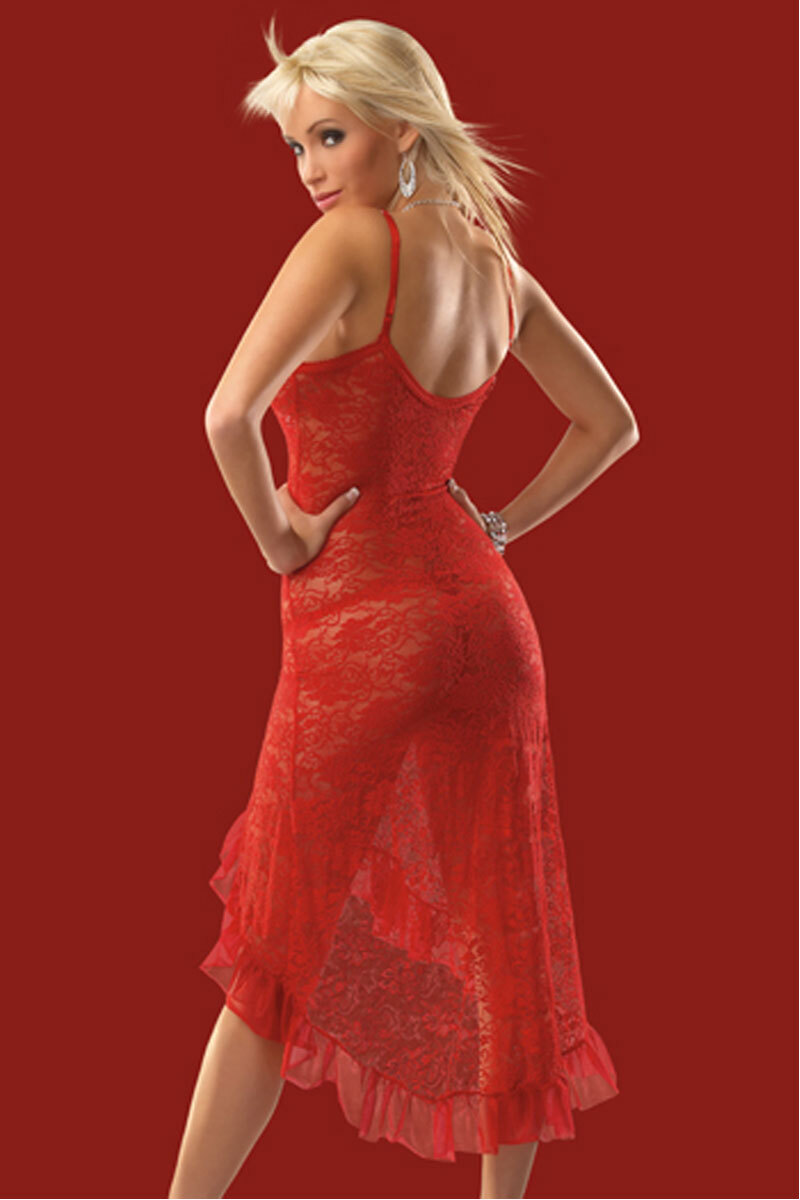 Plus Size Stretch Lace Gown