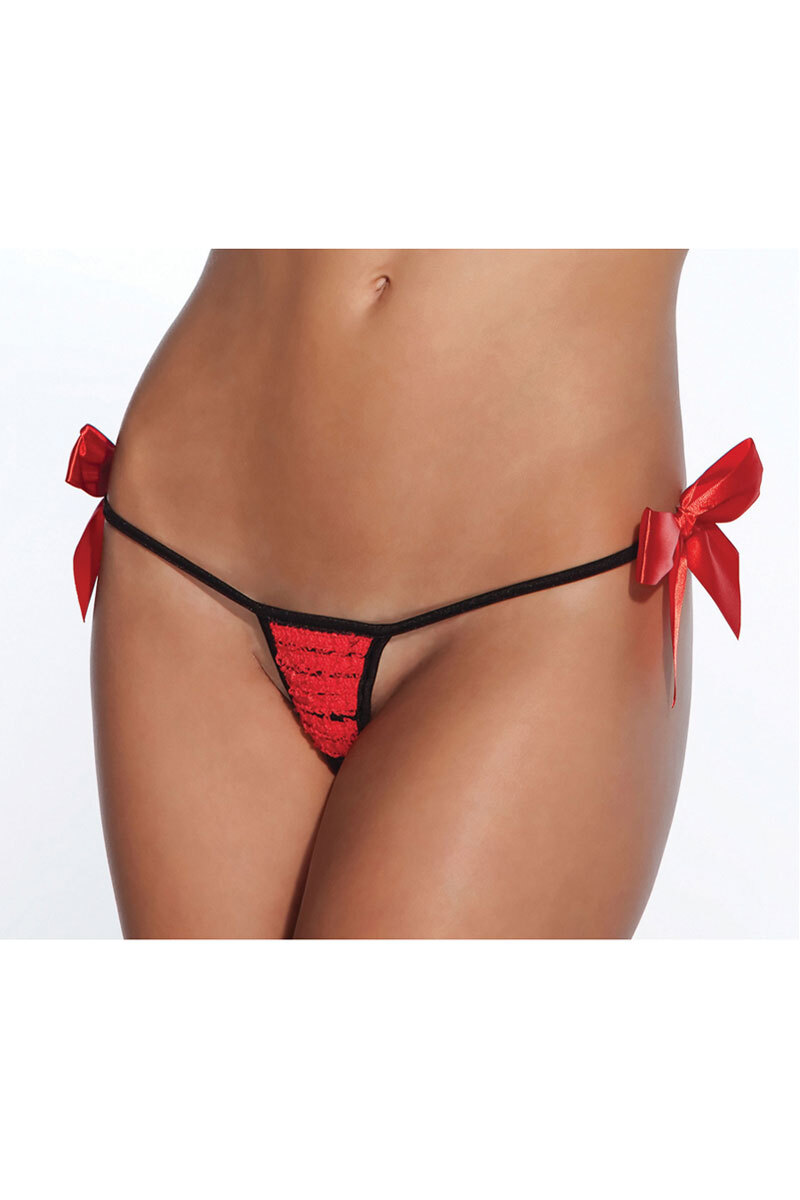 Crotchless Ruffle G-String Panty