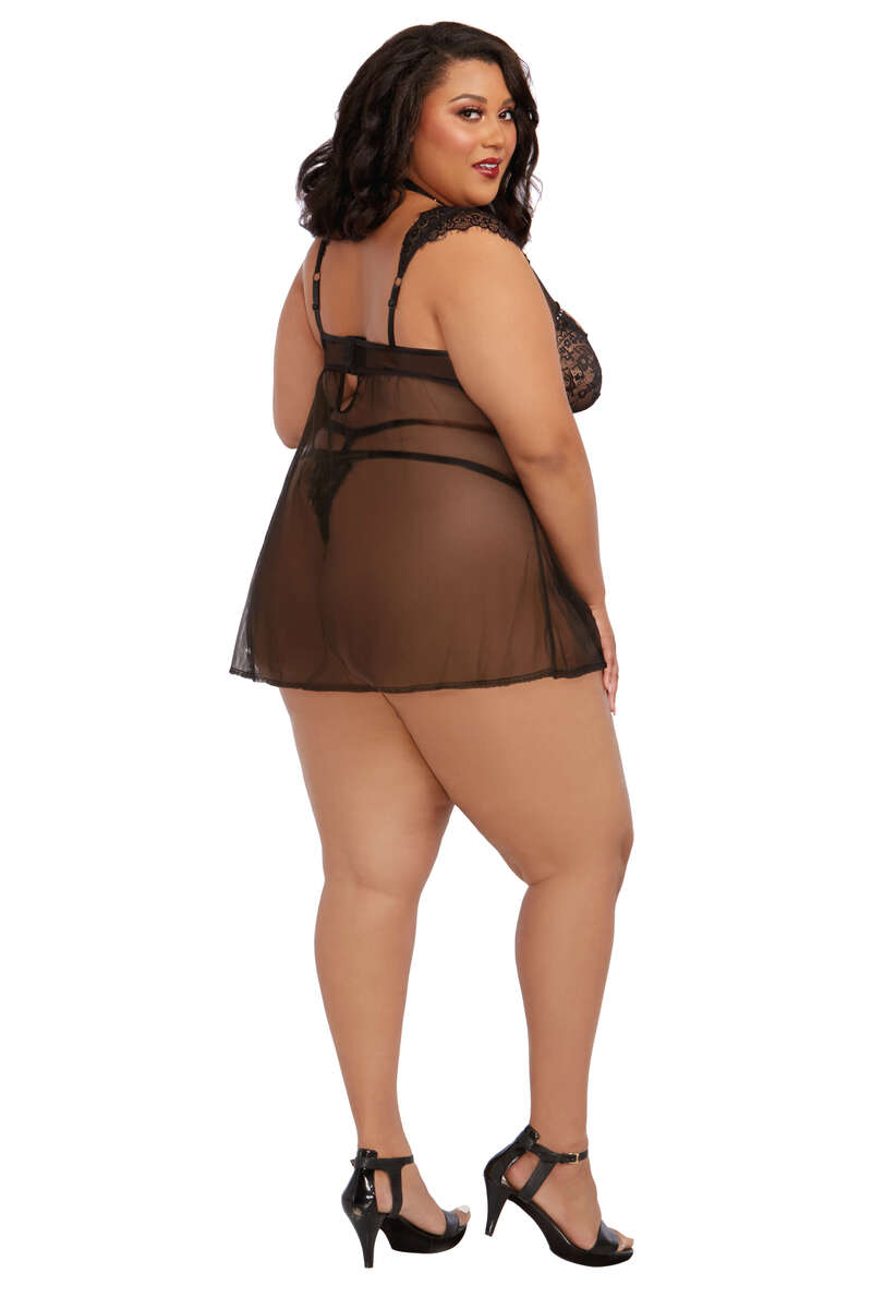 Plus Size Forever Love Babydoll Set