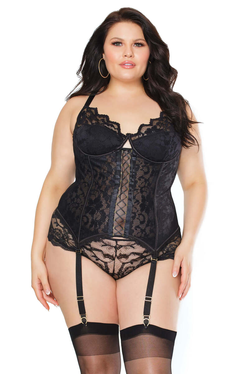 Plus Size Lavish Lace Bustier