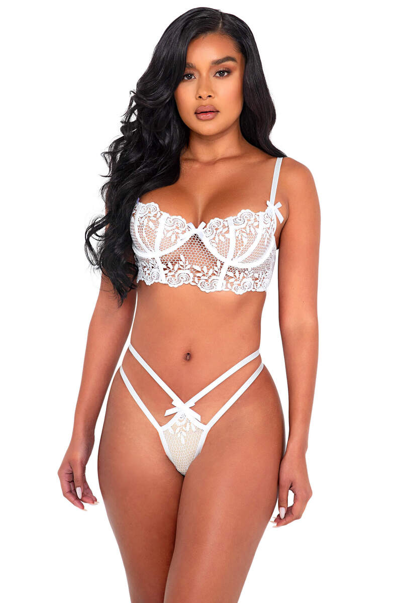 Wedding Rosette Lace Lingerie Set