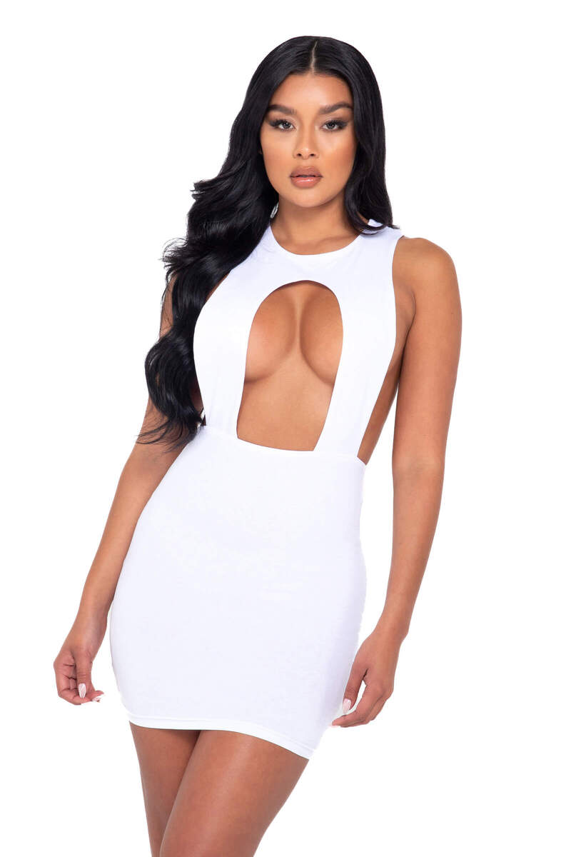 Cutout High Neck Mini Dress
