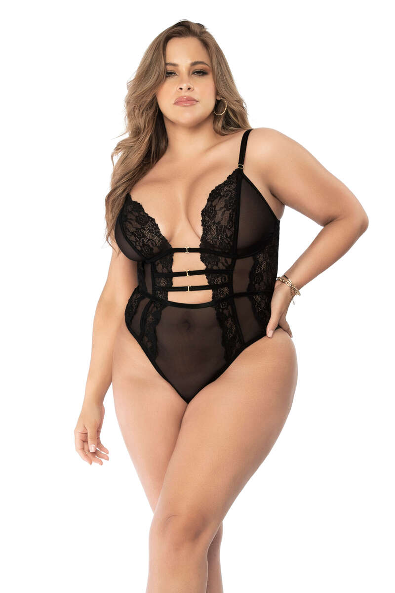 Plus Size Luxurious Lace Teddy